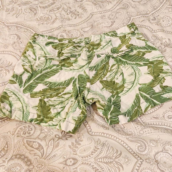 Green and White Palm Tree Old Navy Shorts - Picture 2 of 3